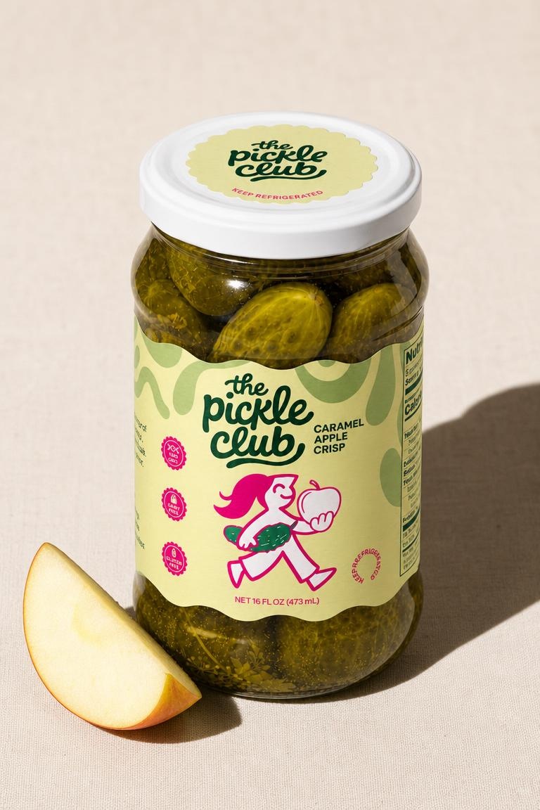 The Pickle Club caramel apple crisp jar